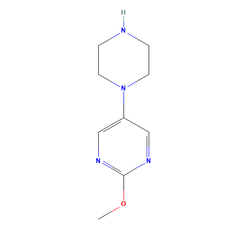 2-methoxy-5-piperazin-1-ylpyrimidine (CAS: 1418212-84-6) - Chemical Structure and Molecular Formula 