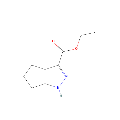 ethyl 1,4,5,6-tetrahydrocyclopenta[c]pyrazole-3-carboxylate (CAS: 5932-31-0) - Chemical Structure and Molecular Formula 