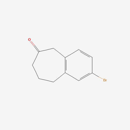 2-bromo-5,7,8,9-tetrahydrobenzo[7]annulen-6-one (CAS: 740842-64-2) - Chemical Structure and Molecular Formula 