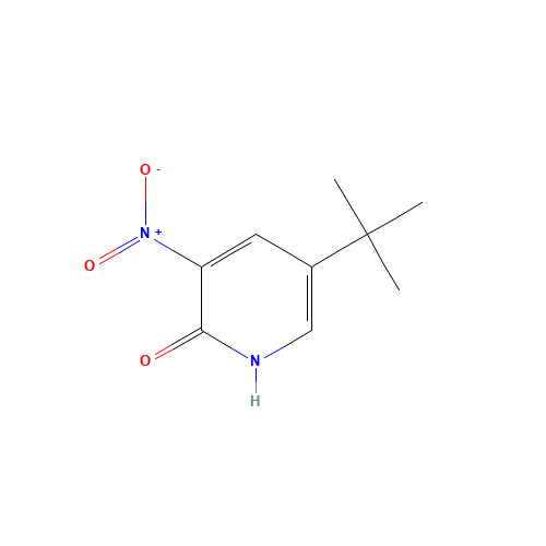 5-tert-butyl-3-nitro-1H-pyridin-2-one (CAS: 294852-26-9) - Chemical Structure and Molecular Formula 