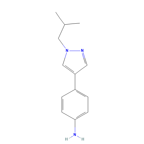 4-[1-(2-methylpropyl)pyrazol-4-yl]aniline (CAS: 1283679-99-1) - Related Chemical Product