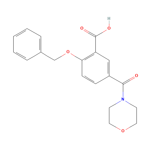 5-(morpholine-4-carbonyl)-2-phenylmethoxybenzoic acid (CAS: 1285516-61-1) - Related Chemical Product