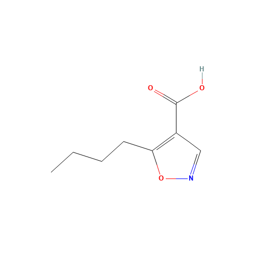 5-butyl-1,2-oxazole-4-carboxylic acid (CAS: 1003560-57-3) - Chemical Structure and Molecular Formula 