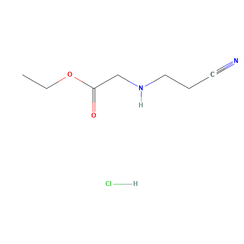 ethyl 2-(2-cyanoethylamino)acetate;hydrochloride (CAS: 1081523-75-2) - Chemical Structure and Molecular Formula 