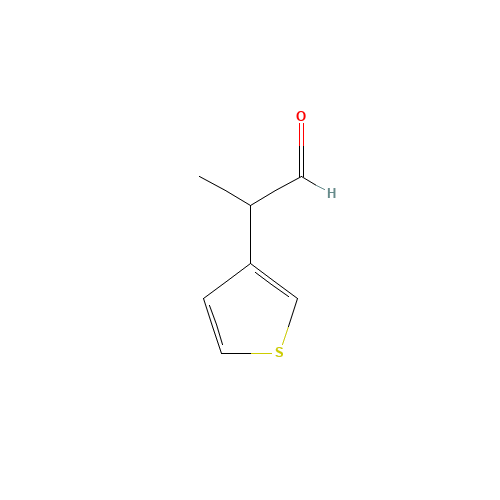 2-thiophen-3-ylpropanal (CAS: 65857-58-1) - Chemical Structure and Molecular Formula 