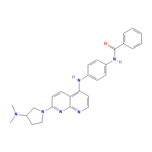 N-[4-[[7-[3-(dimethylamino)pyrrolidin-1-yl]-1,8-naphthyridin-4-yl]amino]phenyl]benzamide (CAS: 1203509-96-9) - Related Chemical Product