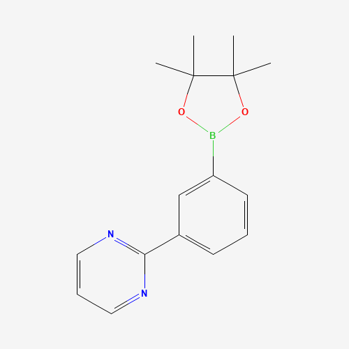 2-[3-(4,4,5,5-tetramethyl-1,3,2-dioxaborolan-2-yl)phenyl]pyrimidine (CAS: 1314389-95-1) - Chemical Structure and Molecular Formula 