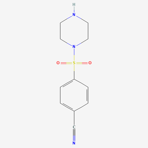 4-piperazin-1-ylsulfonylbenzonitrile (CAS: 870761-05-0) - Chemical Structure and Molecular Formula 