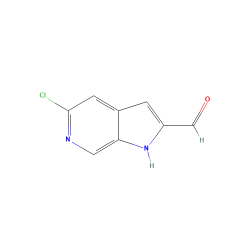 5-chloro-1H-pyrrolo[2,3-c]pyridine-2-carbaldehyde (CAS: 867036-45-1) - Chemical Structure and Molecular Formula 