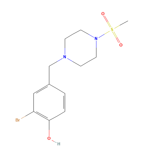 2-bromo-4-[(4-methylsulfonylpiperazin-1-yl)methyl]phenol (CAS: 1370209-56-5) - Related Chemical Product