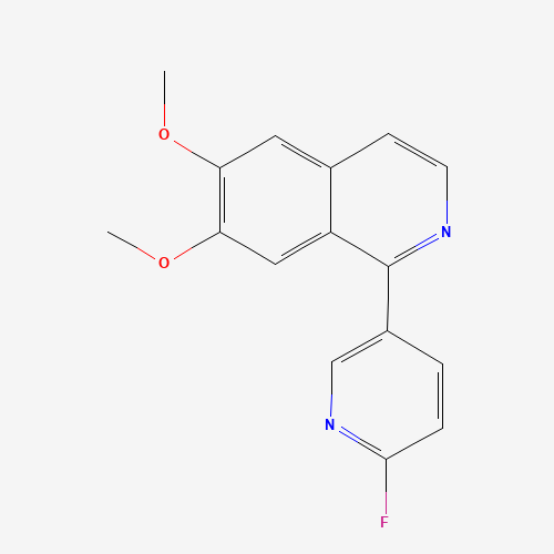 1-(6-fluoropyridin-3-yl)-6,7-dimethoxyisoquinoline (CAS: 949139-85-9) - Chemical Structure and Molecular Formula 
