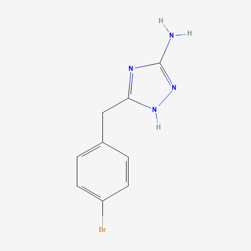 5-[(4-bromophenyl)methyl]-1H-1,2,4-triazol-3-amine (CAS: 502685-91-8) - Chemical Structure and Molecular Formula 