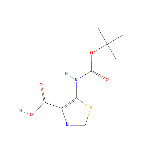 5-[(2-methylpropan-2-yl)oxycarbonylamino]-1,3-thiazole-4-carboxylic acid (CAS: 864436-94-2) - Related Chemical Product