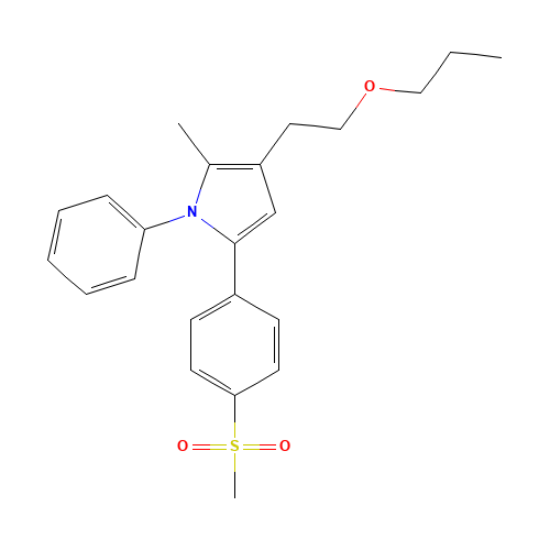 2-methyl-5-(4-methylsulfonylphenyl)-1-phenyl-3-(2-propoxyethyl)pyrrole (CAS: 1005451-59-1) - Related Chemical Product