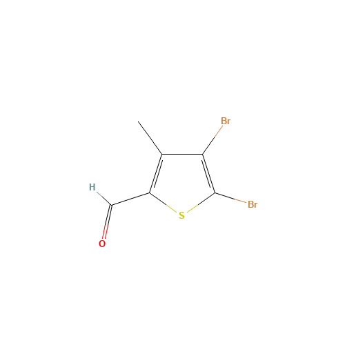 4,5-dibromo-3-methylthiophene-2-carbaldehyde (CAS: 30153-49-2) - Chemical Structure and Molecular Formula 