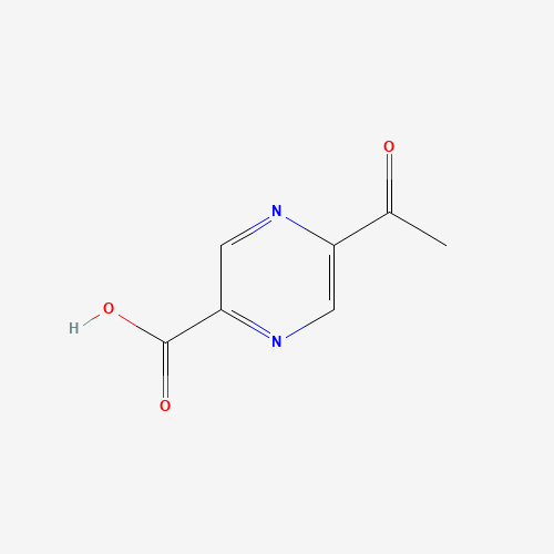 5-acetylpyrazine-2-carboxylic acid (CAS: 118543-96-7) - Chemical Structure and Molecular Formula 