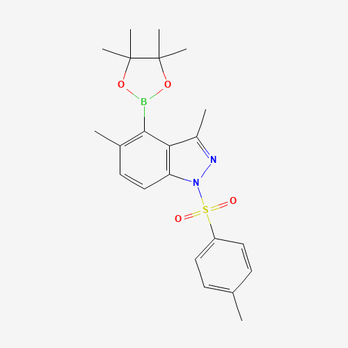 3,5-dimethyl-1-(4-methylphenyl)sulfonyl-4-(4,4,5,5-tetramethyl-1,3,2-dioxaborolan-2-yl)indazole (CAS: 1421252-90-5) - Related Chemical Product