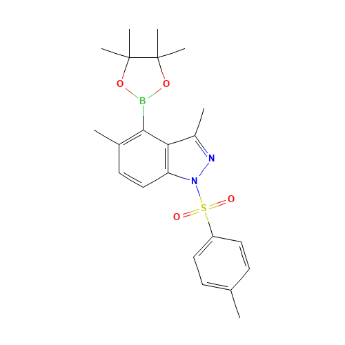 3,5-dimethyl-1-(4-methylphenyl)sulfonyl-4-(4,4,5,5-tetramethyl-1,3,2-dioxaborolan-2-yl)indazole (CAS: 1421252-90-5) - Related Chemical Product
