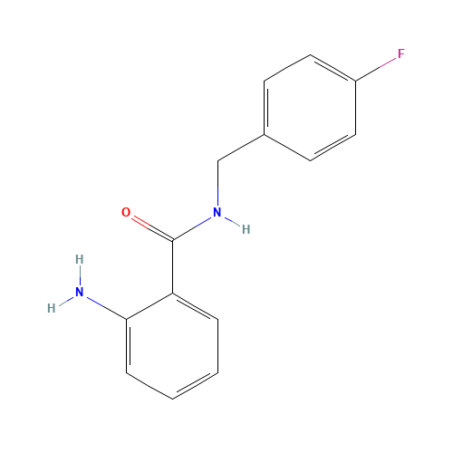 2-amino-N-[(4-fluorophenyl)methyl]benzamide (CAS: 827006-84-8) - Chemical Structure and Molecular Formula 