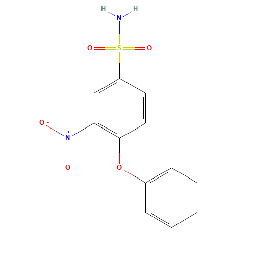 3-nitro-4-phenoxybenzenesulfonamide (CAS: 104272-71-1) - Chemical Structure and Molecular Formula 