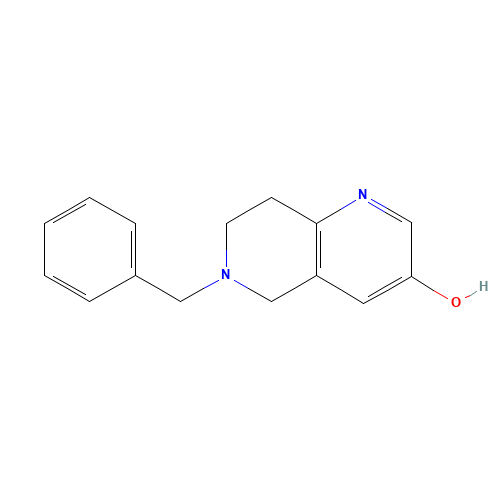 6-benzyl-7,8-dihydro-5H-1,6-naphthyridin-3-ol (CAS: 625098-87-5) - Chemical Structure and Molecular Formula 