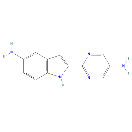 2-(5-aminopyrimidin-2-yl)-1H-indol-5-amine (CAS: 1246471-23-7) - Chemical Structure and Molecular Formula 