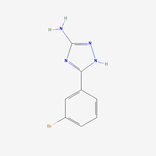 5-(3-bromophenyl)-1H-1,2,4-triazol-3-amine (CAS: 383130-99-2) - Chemical Structure and Molecular Formula 