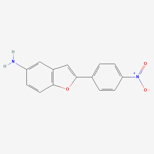 2-(4-nitrophenyl)-1-benzofuran-5-amine (CAS: 1246471-04-4) - Chemical Structure and Molecular Formula 