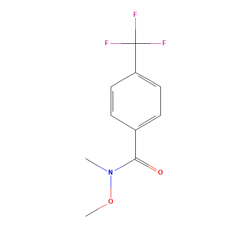 N-methoxy-N-methyl-4-(trifluoromethyl)benzamide (CAS: 116332-61-7) - Chemical Structure and Molecular Formula 