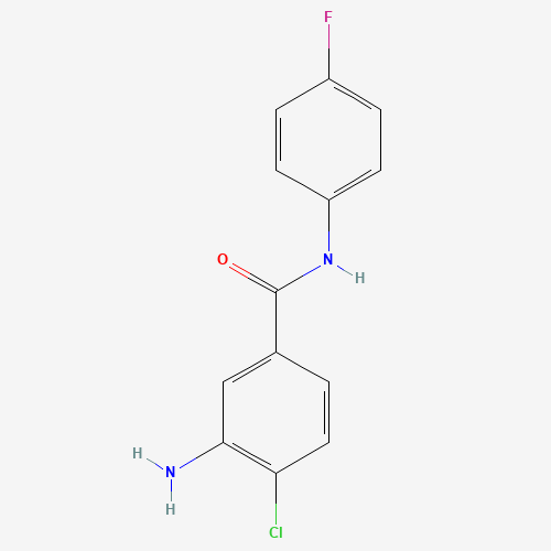 3-amino-4-chloro-N-(4-fluorophenyl)benzamide (CAS: 953895-56-2) - Chemical Structure and Molecular Formula 