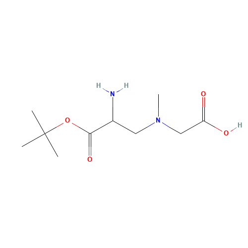 2-[[2-amino-3-[(2-methylpropan-2-yl)oxy]-3-oxopropyl]-methylamino]acetic acid (CAS: 867064-19-5) - Chemical Structure and Molecular Formula 