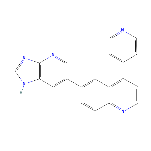 6-(1H-imidazo[4,5-b]pyridin-6-yl)-4-pyridin-4-ylquinoline (CAS: 1086056-96-3) - Chemical Structure and Molecular Formula 