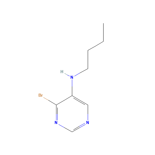 4-bromo-N-butylpyrimidin-5-amine (CAS: 1352189-76-4) - Chemical Structure and Molecular Formula 