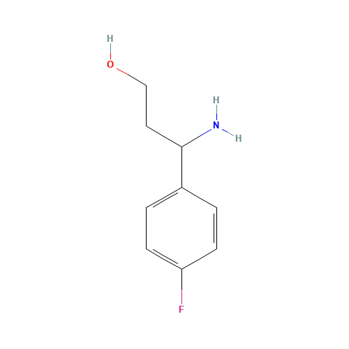 3-amino-3-(4-fluorophenyl)propan-1-ol (CAS: 612532-52-2) - Chemical Structure and Molecular Formula 