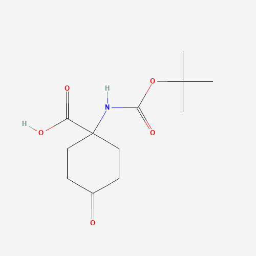 1-[(2-methylpropan-2-yl)oxycarbonylamino]-4-oxocyclohexane-1-carboxylic acid (CAS: 285996-76-1) - Related Chemical Product