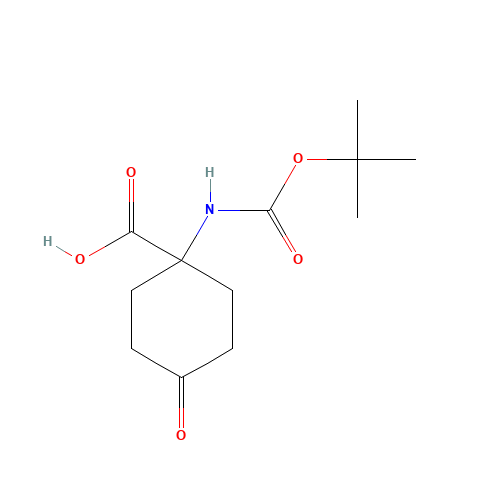 1-[(2-methylpropan-2-yl)oxycarbonylamino]-4-oxocyclohexane-1-carboxylic acid (CAS: 285996-76-1) - Related Chemical Product