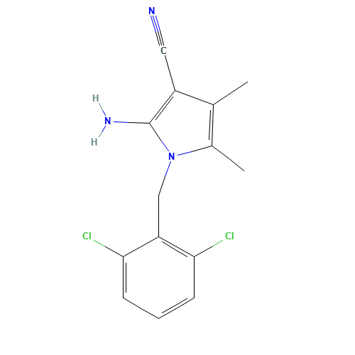 2-amino-1-[(2,6-dichlorophenyl)methyl]-4,5-dimethylpyrrole-3-carbonitrile (CAS: 263015-52-7) - Related Chemical Product