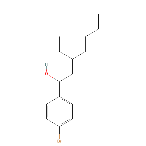 1-(4-bromophenyl)-3-ethylheptan-1-ol (CAS: 1282336-11-1) - Chemical Structure and Molecular Formula 