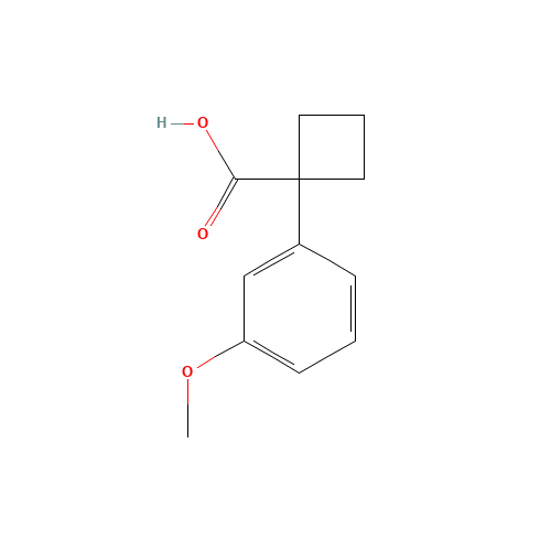 1-(3-methoxyphenyl)cyclobutane-1-carboxylic acid (CAS: 74205-43-9) - Chemical Structure and Molecular Formula 