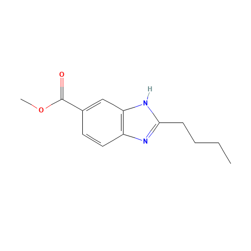 methyl 2-butyl-3H-benzimidazole-5-carboxylate (CAS: 127007-36-7) - Chemical Structure and Molecular Formula 