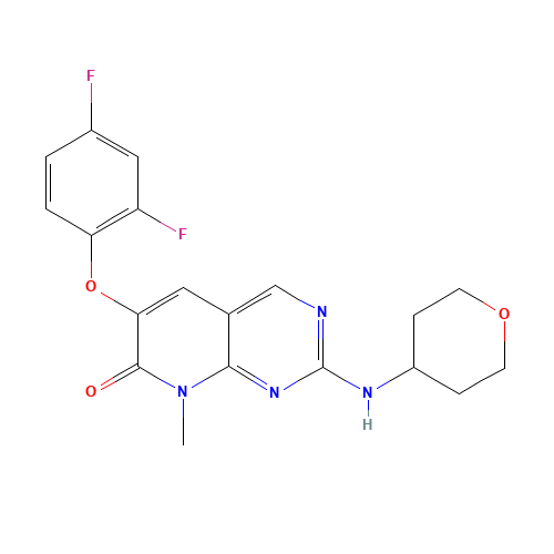 6-(2,4-difluorophenoxy)-8-methyl-2-(oxan-4-ylamino)pyrido[2,3-d]pyrimidin-7-one (CAS: 449811-92-1) - Related Chemical Product