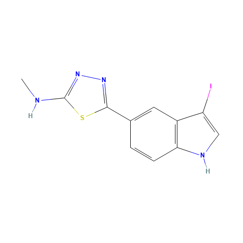 5-(3-iodo-1H-indol-5-yl)-N-methyl-1,3,4-thiadiazol-2-amine (CAS: 1401348-89-7) - Related Chemical Product