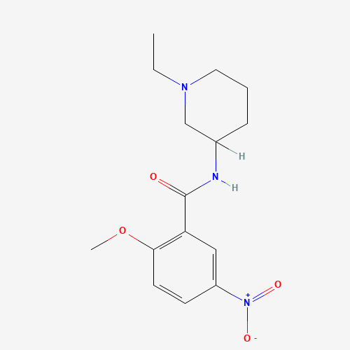 N-(1-ethylpiperidin-3-yl)-2-methoxy-5-nitrobenzamide (CAS: 4840-67-9) - Chemical Structure and Molecular Formula 