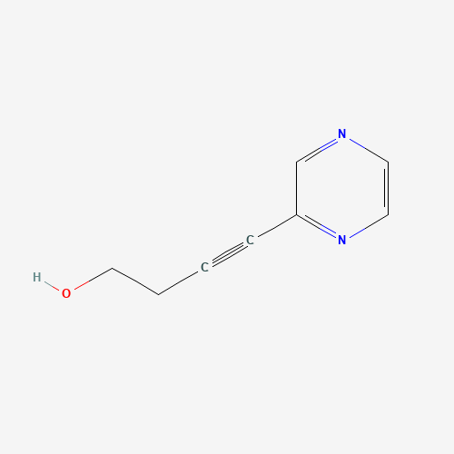 4-pyrazin-2-ylbut-3-yn-1-ol (CAS: 873324-93-7) - Chemical Structure and Molecular Formula 