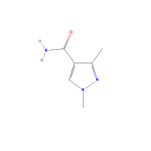 1,3-dimethylpyrazole-4-carboxamide (CAS: 124845-21-2) - Chemical Structure and Molecular Formula 