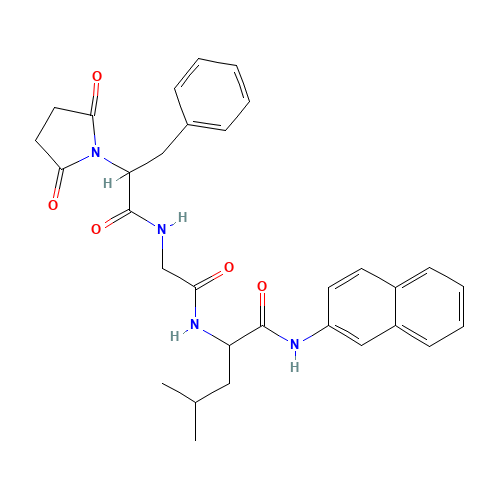 2-[[2-[[2-(2,5-dioxopyrrolidin-1-yl)-3-phenylpropanoyl]amino]acetyl]amino]-4-methyl-N-naphthalen-2-ylpentanamide (CAS: 117756-24-8) - Related Chemical Product