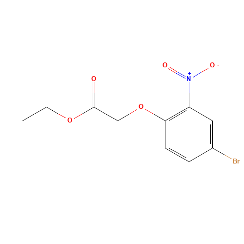 ethyl 2-(4-bromo-2-nitrophenoxy)acetate (CAS: 528892-33-3) - Chemical Structure and Molecular Formula 