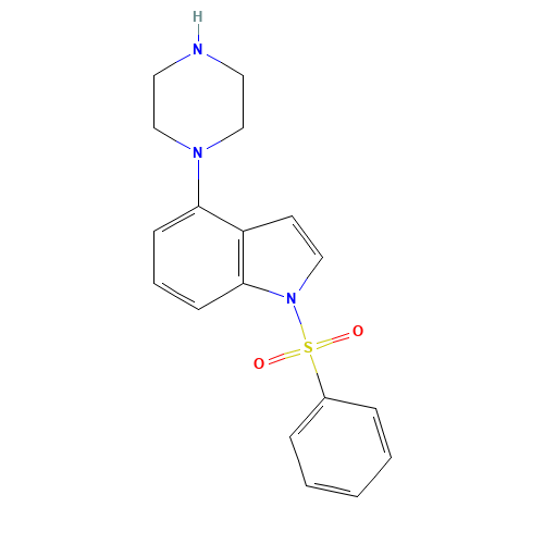 1-(benzenesulfonyl)-4-piperazin-1-ylindole (CAS: 412049-71-9) - Related Chemical Product