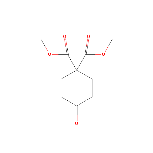 dimethyl 4-oxocyclohexane-1,1-dicarboxylate (CAS: 58774-03-1) - Chemical Structure and Molecular Formula 