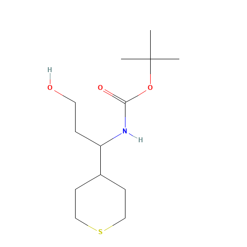 tert-butyl N-[3-hydroxy-1-(thian-4-yl)propyl]carbamate (CAS: 898405-01-1) - Related Chemical Product